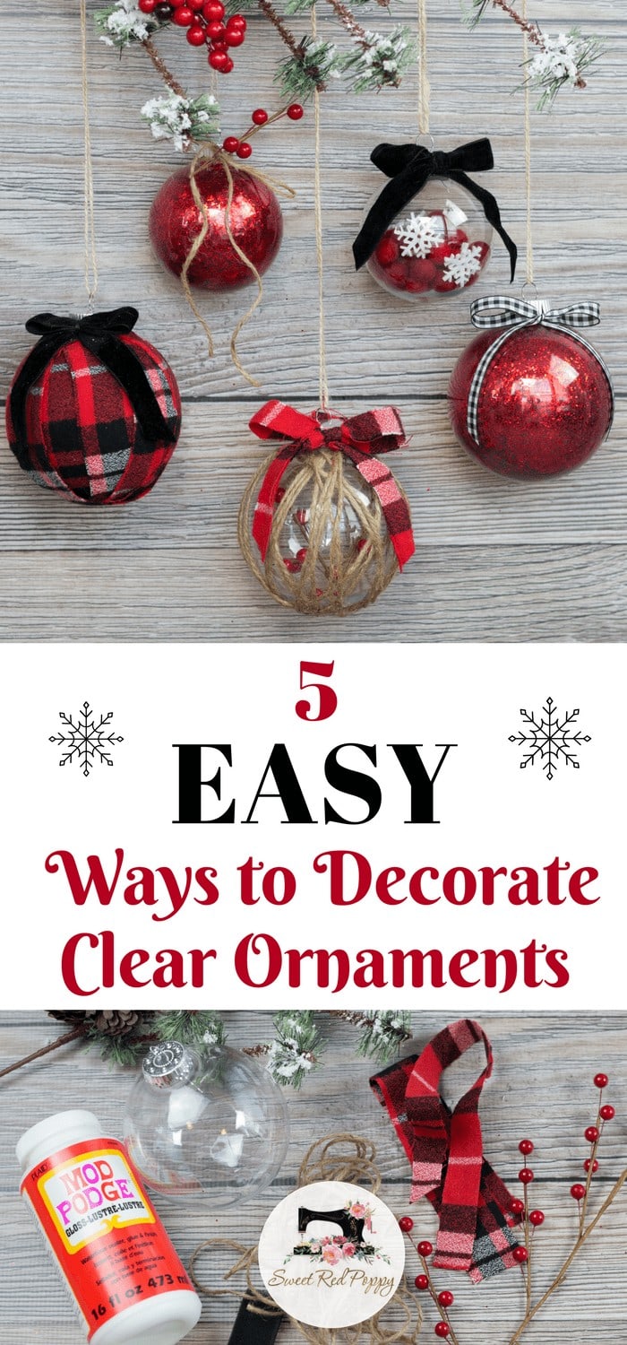 Decorating Clear Plastic Ornaments for Christmas