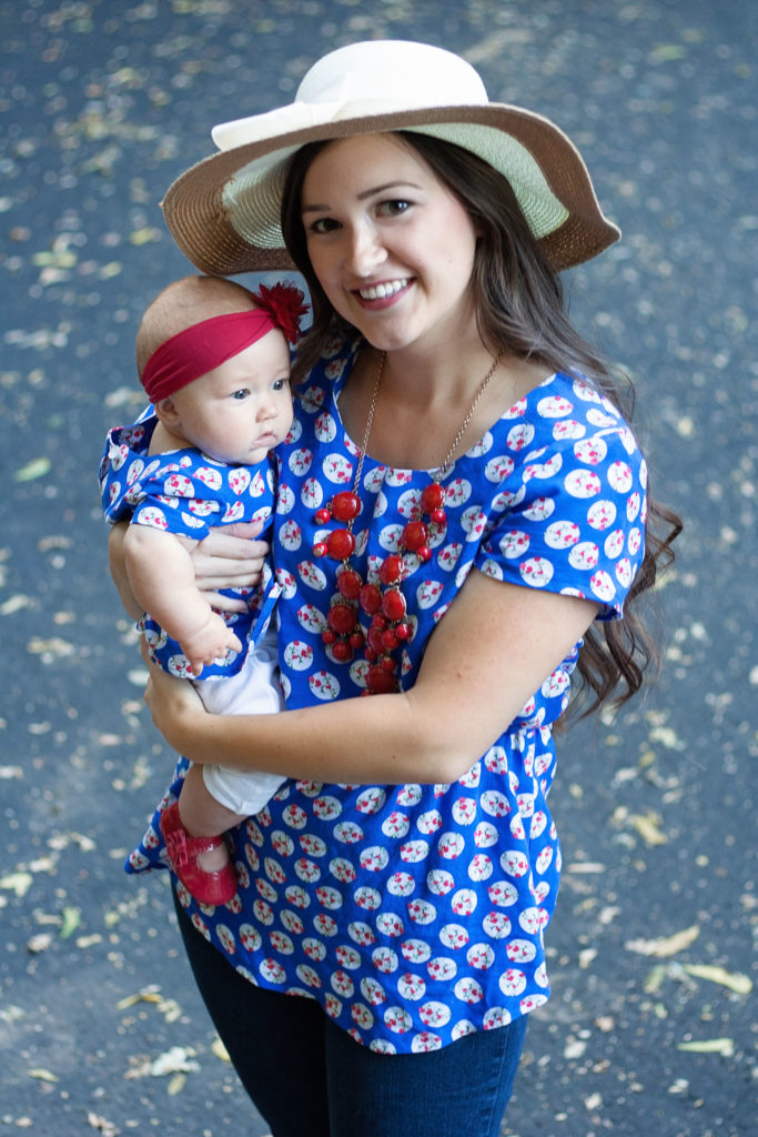 Patterns for Pirates Timeless Tunic and Tiny Timeless PDF Sewing Pattern in blue rayon