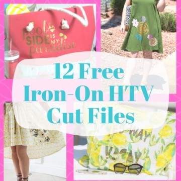 12 Free Iron-On HTV Cut Files Sewing inspired DIY Tutorials