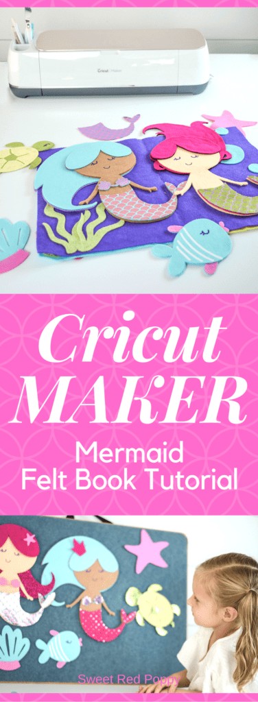 Cricut Maker Mermaid Under the Sea Felt Quiet Book with HTV Iron-On
