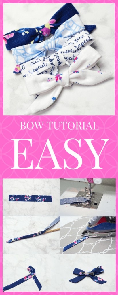 DIY Hair Bows: How To Make a Simple Hair Bow Sewing Tutorial featured by top US craft blogger, Sweet Red Poppy.