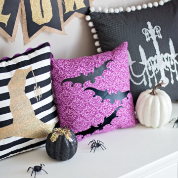 DIY Halloween Easy Pillows with Invisible Zipper Cricut Maker Tutorial Iron-On Easy Press