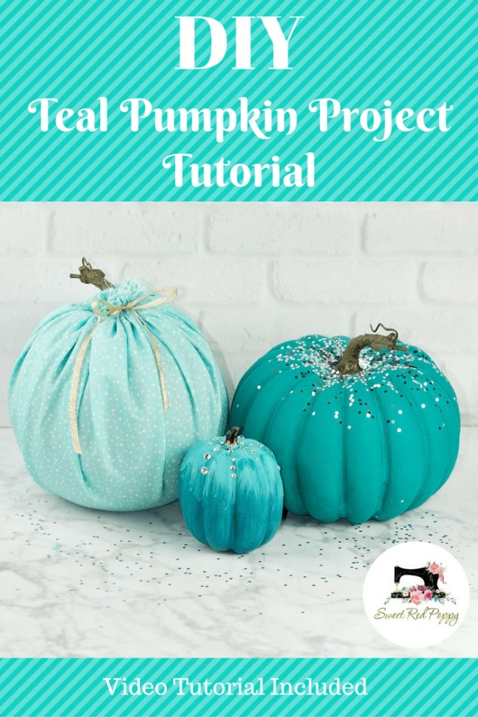 DIY Teal Pumpkin Project Painted Pumpkin Tutorial and Sewing Tutorial