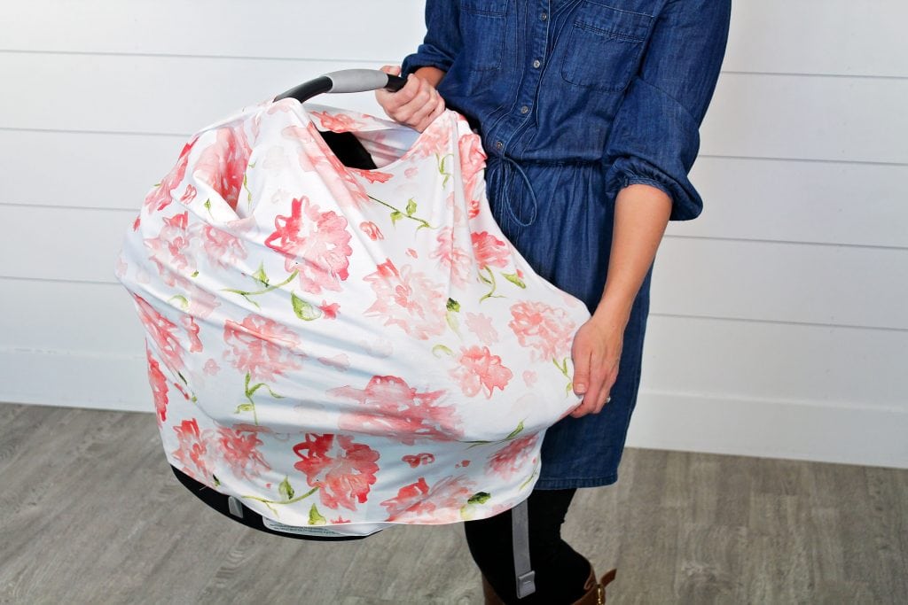 Carseat Cover Pattern & Sewing Tutorial featured by top US sewing blogger, Sweet Red Poppy