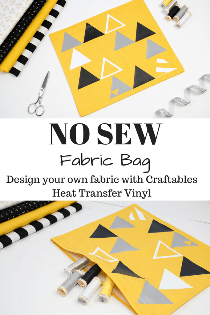 Learn how to make this easy no-sew pouch with Craftables Iron-on vinyl.