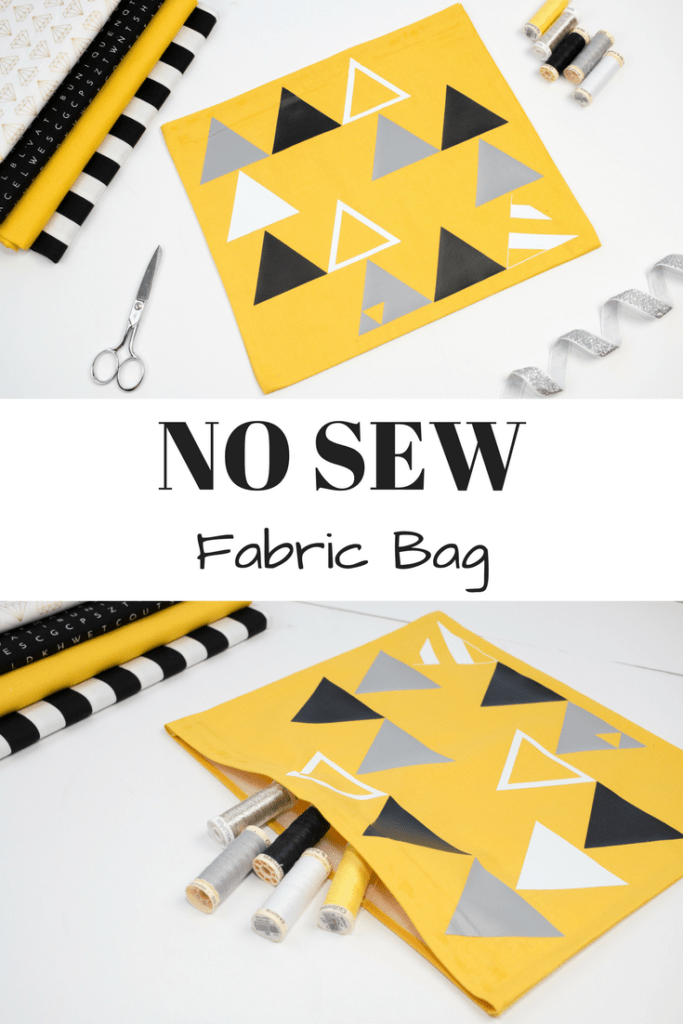 No Sew Fabric Pouch With Craftables Heat Transfer Vinyl Sweet