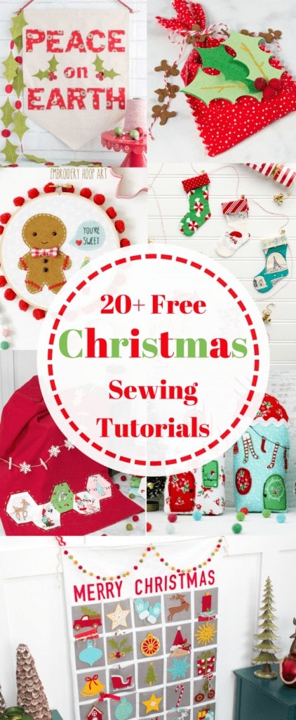 20+ Christmas Sewing Projects featured by top US craft blogger, Sweet Red Poppy: 20+ Things To Sew For Christmas Free Sewing Patterns and Tutorials