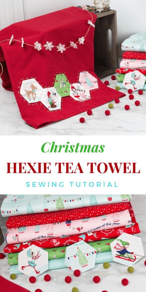 How to Sew a Hexie Handtowel for Christmas Sewing Tutorial
