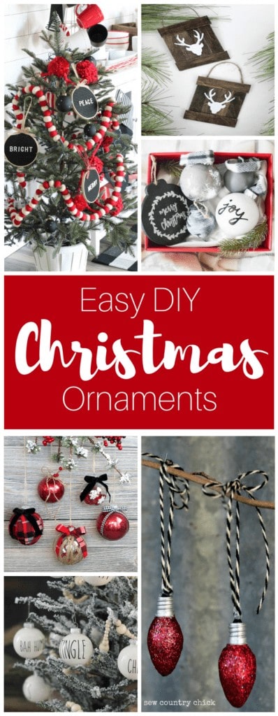 Easy DIY Farmhouse Christmas Ornament DIY Tutorials