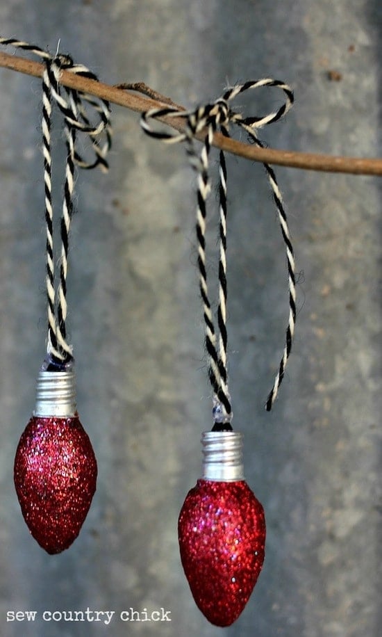 Mod Podge Rocks Blog Night Light Bulb Christmas Ornaments