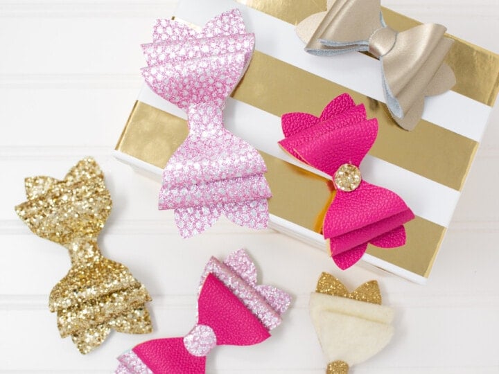 How to Make Hair Bows: Stacked French Hair Bow Tutorial: staked French hair bow tutorial shared by top US craft blog, Sweet Red Poppy: Chunky 3 Layer Girls French Bow DIY & Tutorial