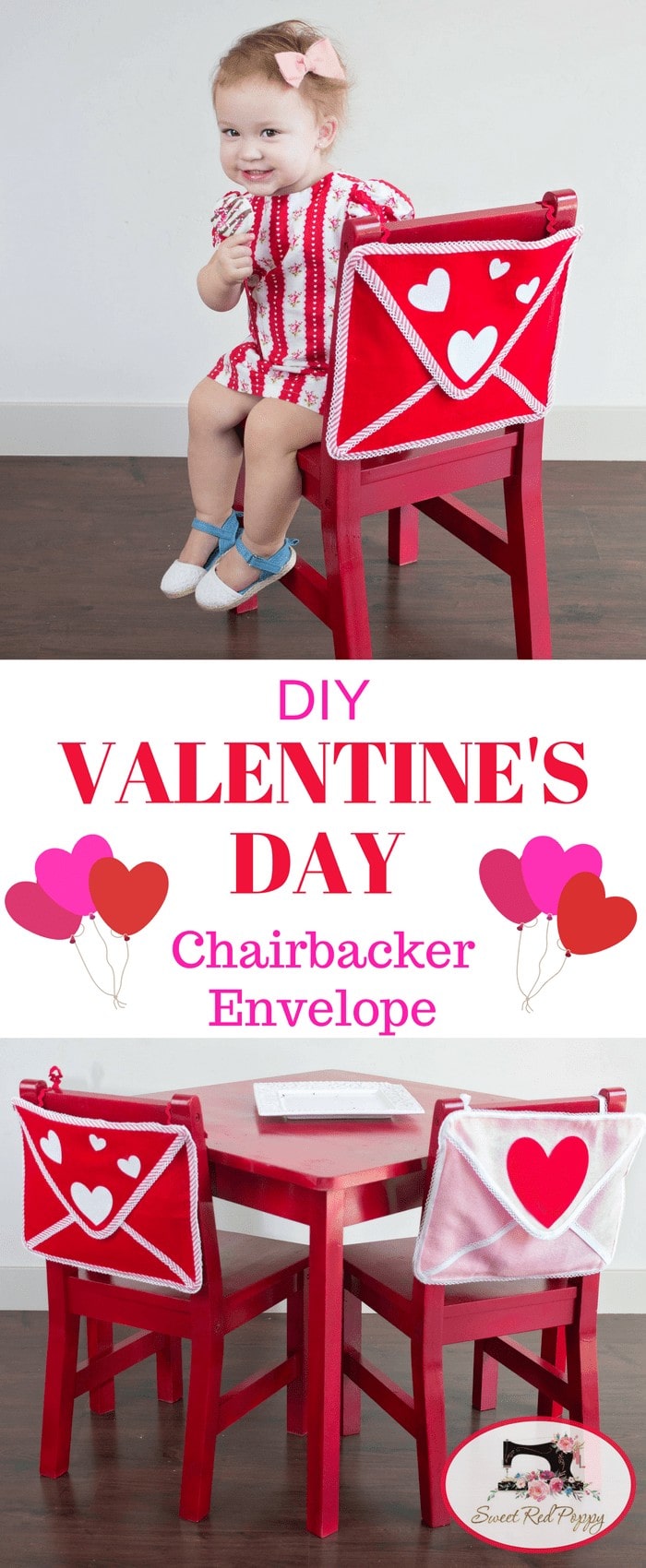 VAlentine's Day Chair Backer Envelope Tutorial Pottery Barn Inspired