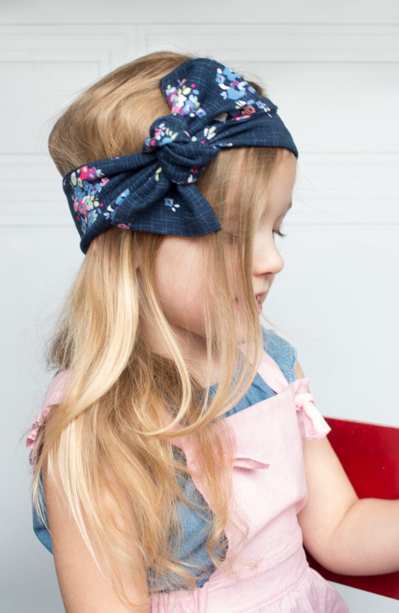 Top Knot Headband Sewing Tutorial featured by top US sewing blog, Sweet Red Poppy