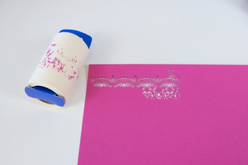 The Best Cricut Hacks featured by top US craft blog, Sweet Red Poppy: Use a lint Roller to remove small pieces of card stock