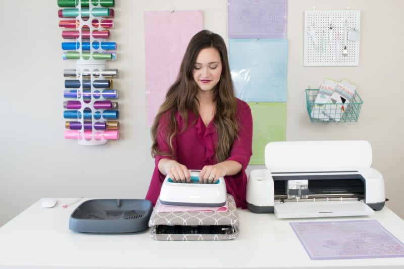 The Best Cricut Hacks featured by top US craft blog, Sweet Red Poppy: Use an Easy Press to Easily Apply Heat Transfer Vinyl