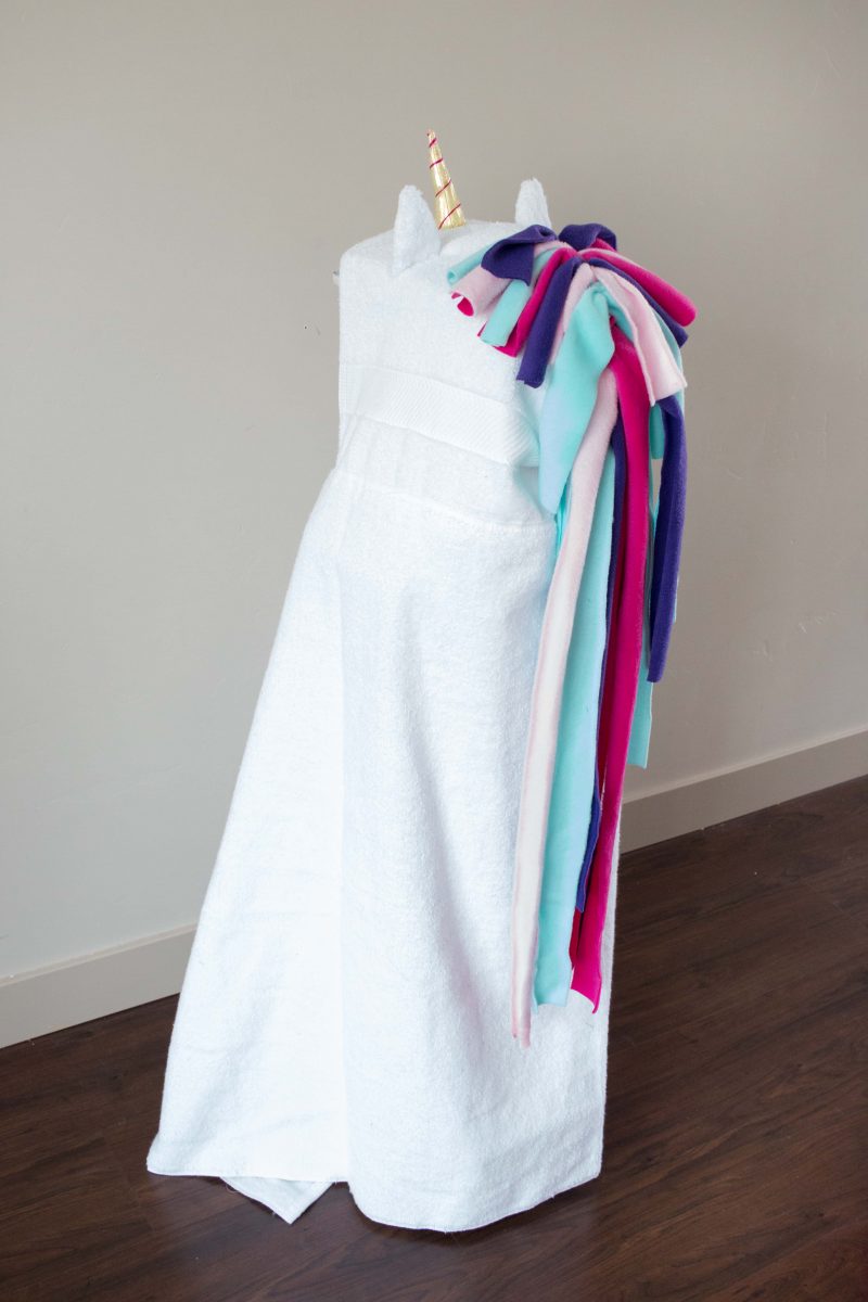Learn how to sew a hooded unicorn towel