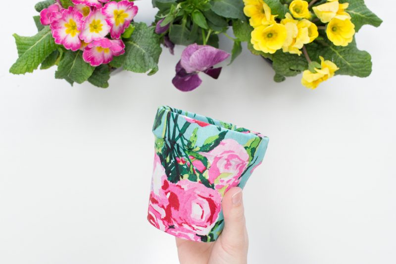 Easy Fabric Flower Pots