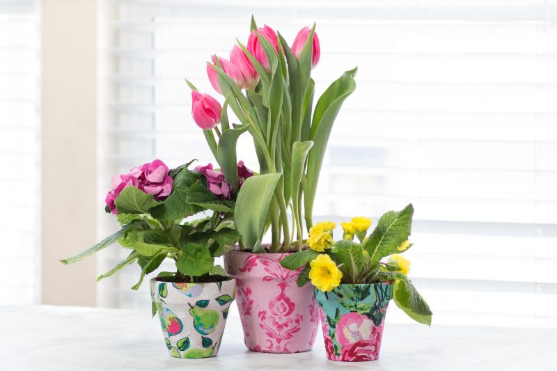 flower designs on pots