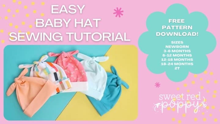 Double Top Knot Baby Hat Pattern | Sewing | Sweet Red Poppy