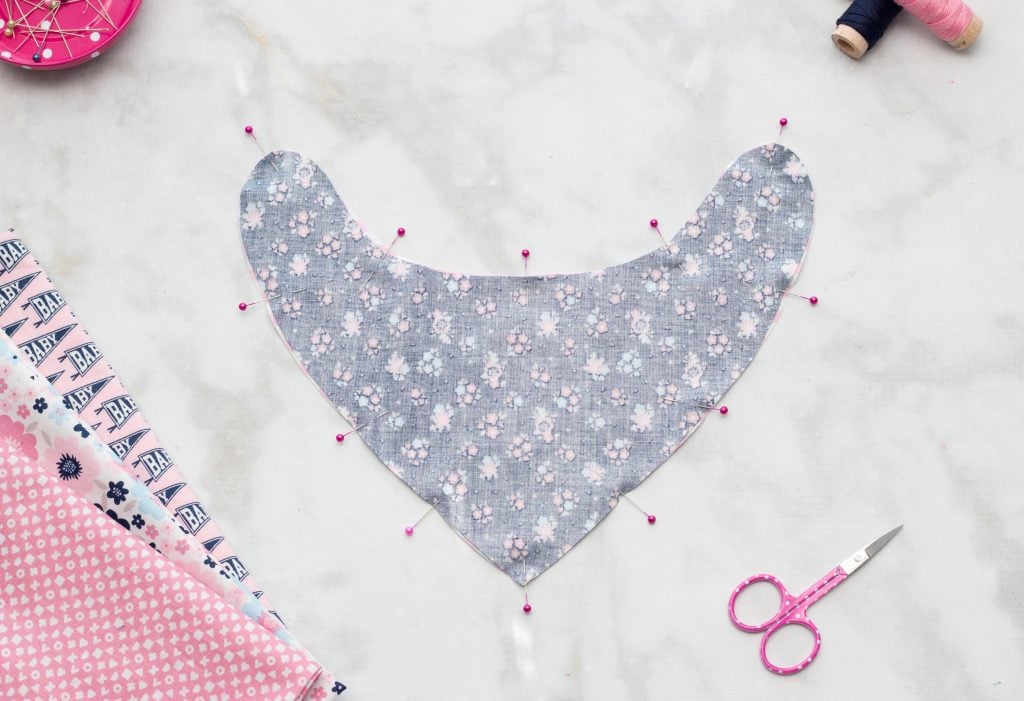 How to Make Bandana Bibs for Babies featured by top US sewing blog, Sweet Red Poppy:  Easy Baby Bib Sewing Patterns