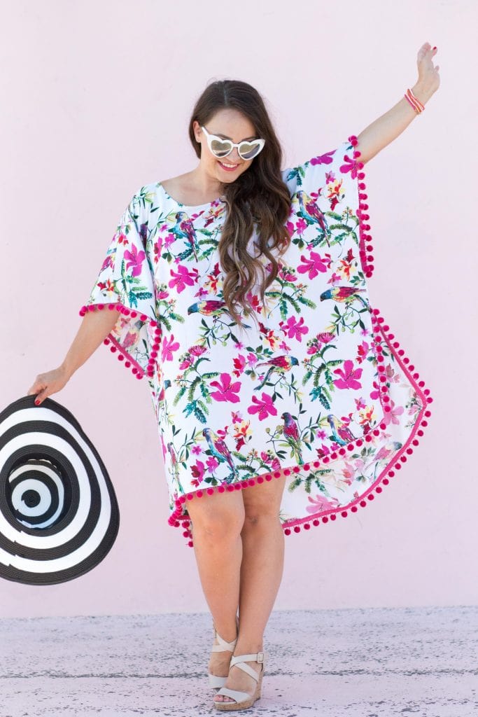 How to Sew a Swimsuit Coverup, a tutorial and sewing pattern featured by top US sewing blogger, Sweet Red Poppy