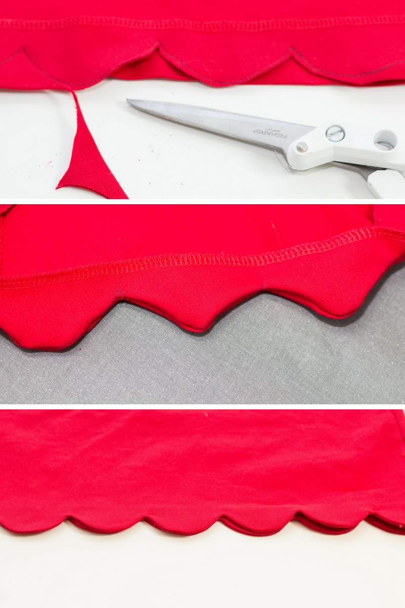 How to sew a scalloped hem 