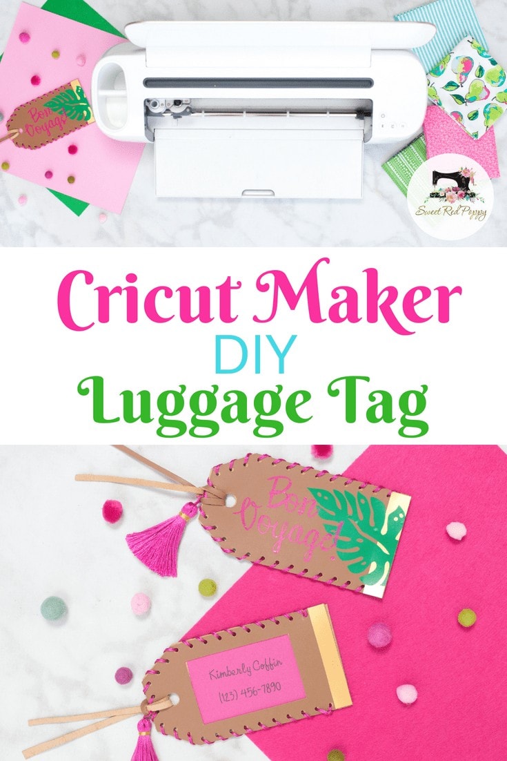 Cricut Maker Bon Voyage Luggage Tag Tutorial and SVG File with JOANN.
