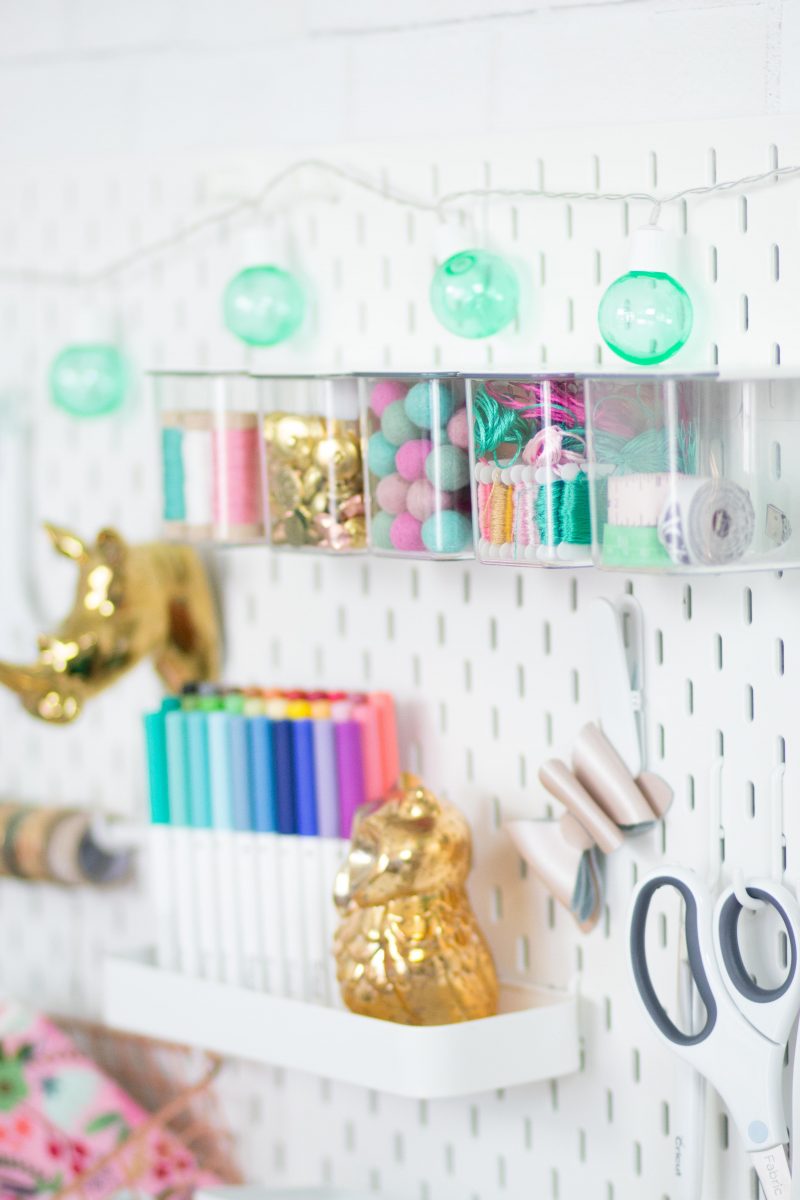 Cricut Craft and Sewing Room Organization Hacks featured by top US craft blog, Sweet Red Poppy