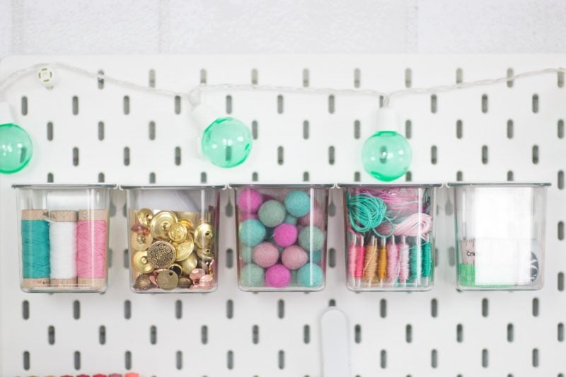 Cricut Craft and Sewing Room Organization Hacks featured by top US craft blog, Sweet Red Poppy