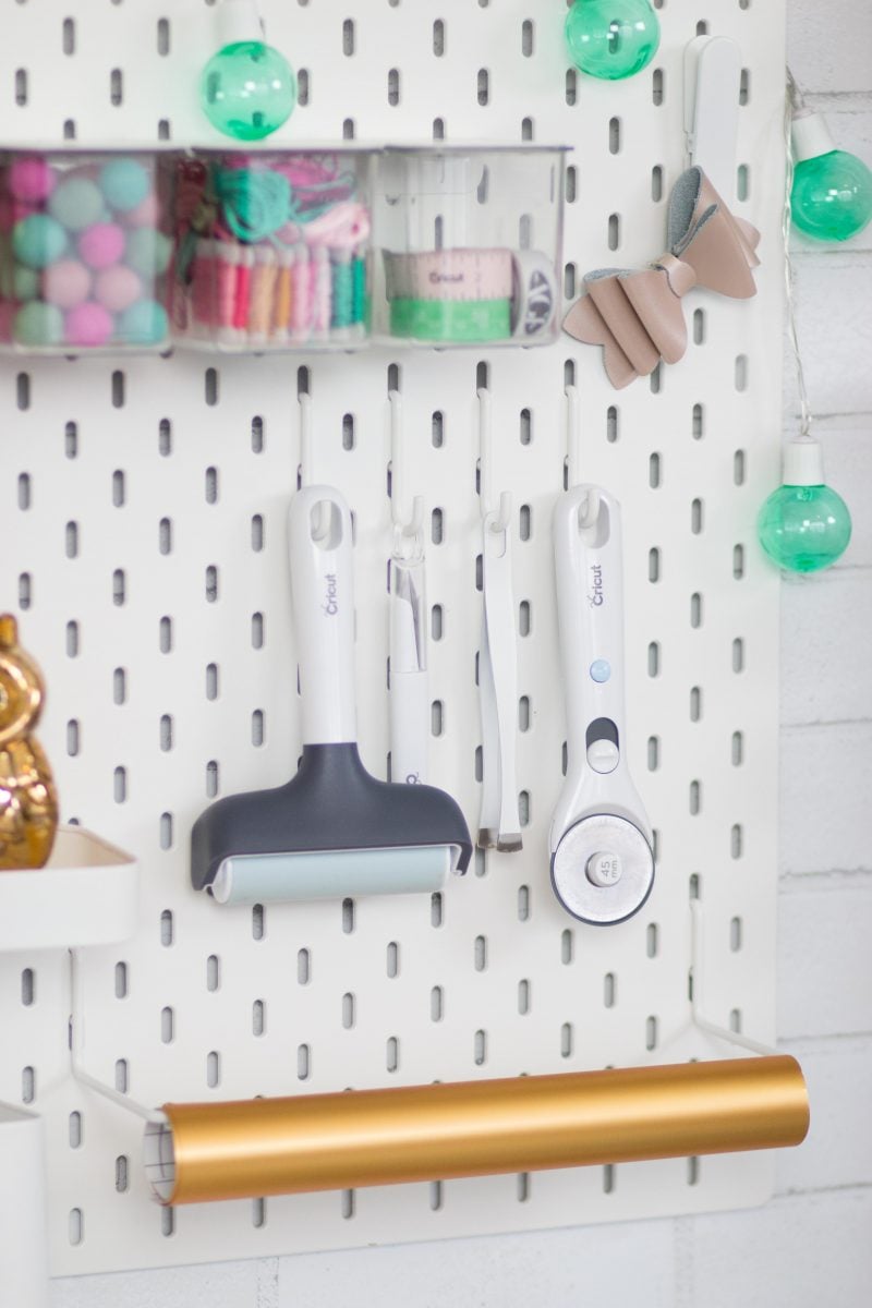 Cricut Craft and Sewing Room Organization Hacks featured by top US craft blog, Sweet Red Poppy