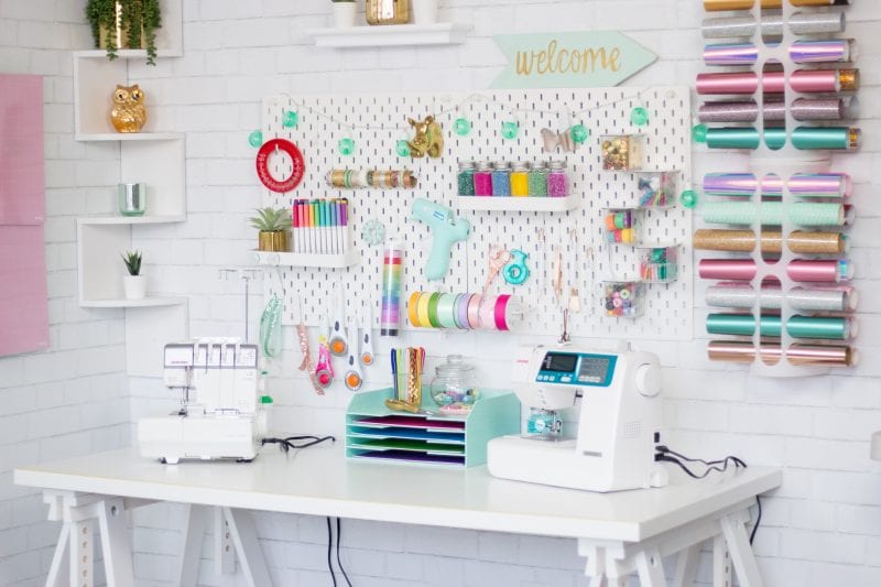 Cute & Functional Craft and Sewing Room Ideas - Sweet Red Poppy