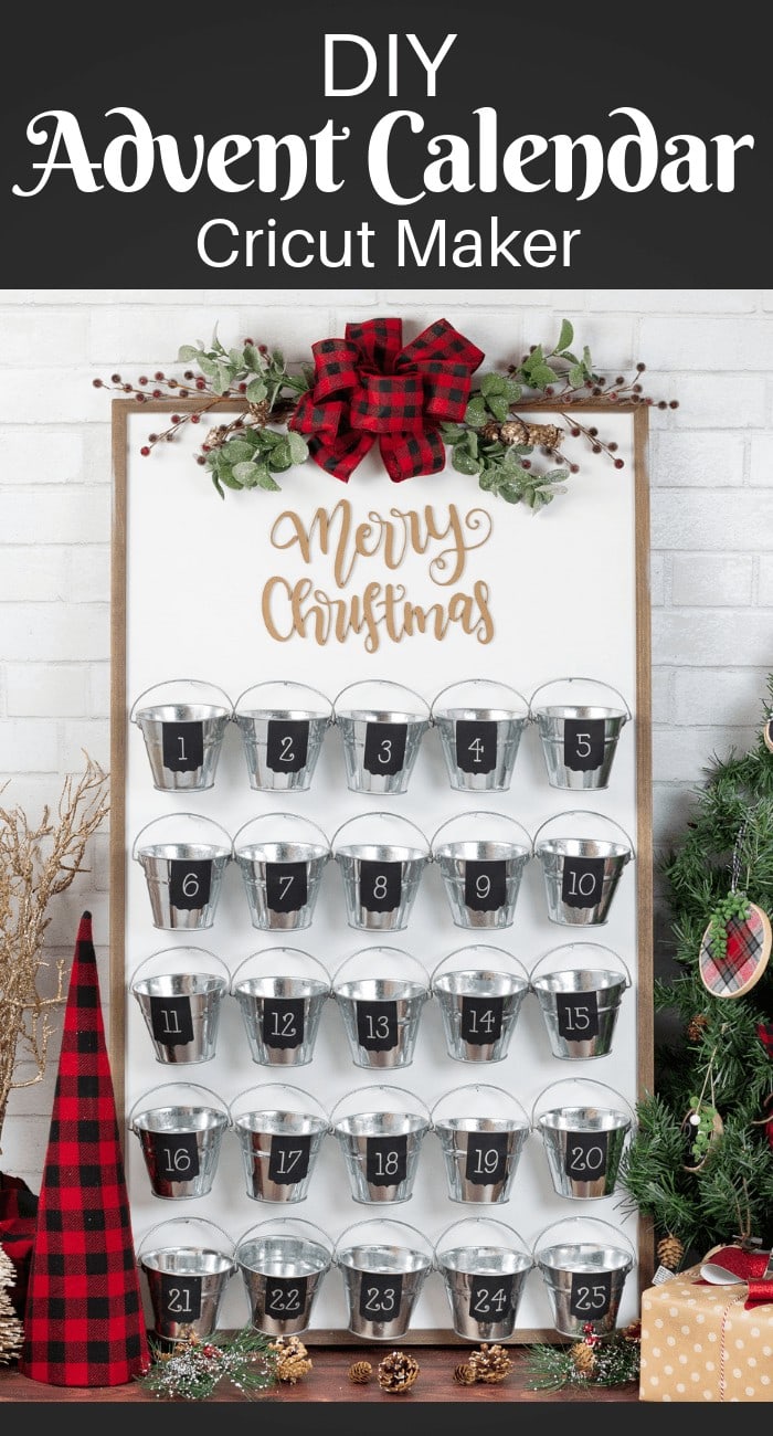DIY WOODEN ADVENT CALENDAR CRICUT MAKER - Sweet Red Poppy