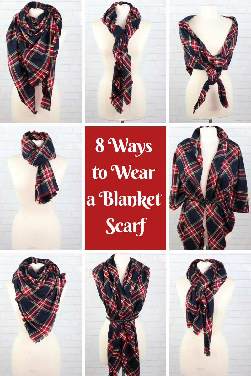 how to wear a rectangle blanket scarf