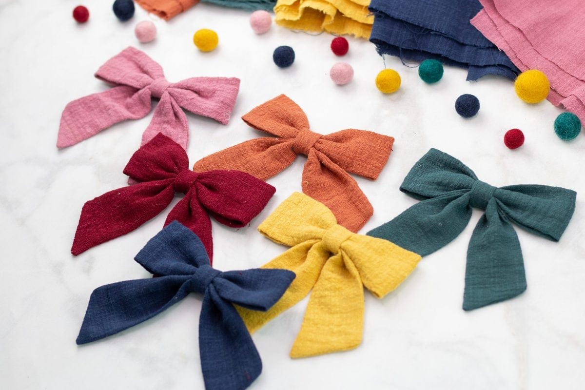 Sailor Bow Hair Bow Sewing Tutorial and Free PDF Pattern