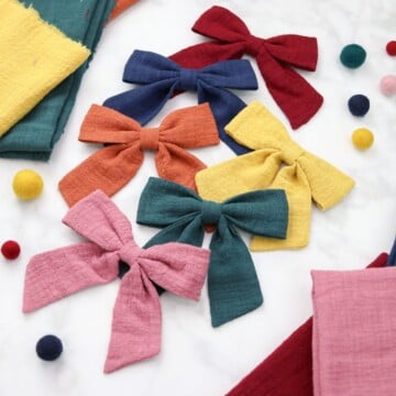 Sailor Bow Hair Bow Sewing Tutorial and Free PDF Printable Pattern
