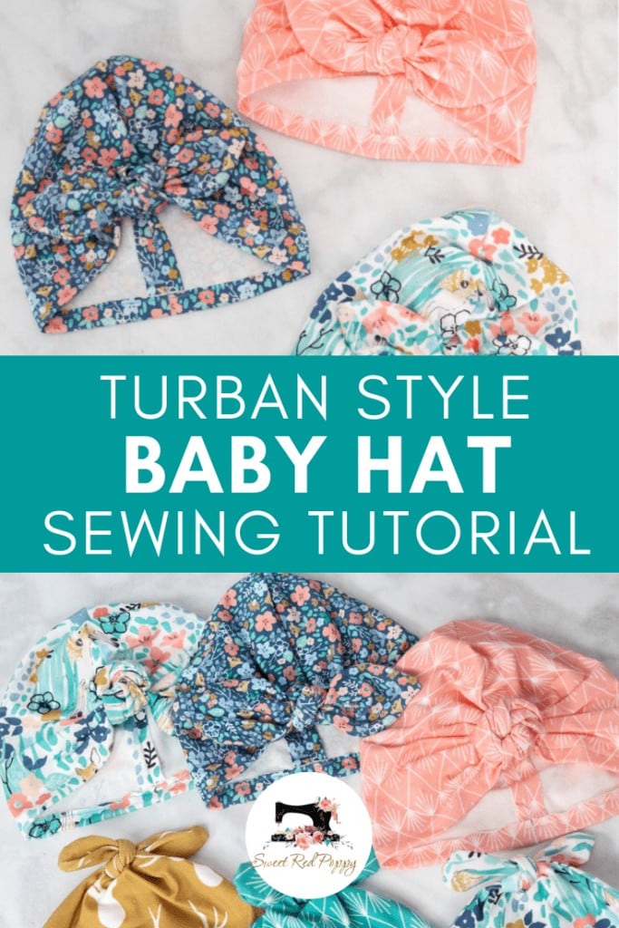 Knotted Baby Turban Pattern Sewing Tutorial Sweet Red Poppy