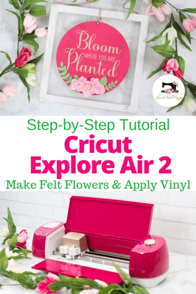Create an Adorable Spring Frame and Learn How to Cut and Apply Vinyl with This Step-by-Step Photo and Video Tutorial using the Cricut Explore Air 2 Wild Rose Bundle Available exclusively from Joann.