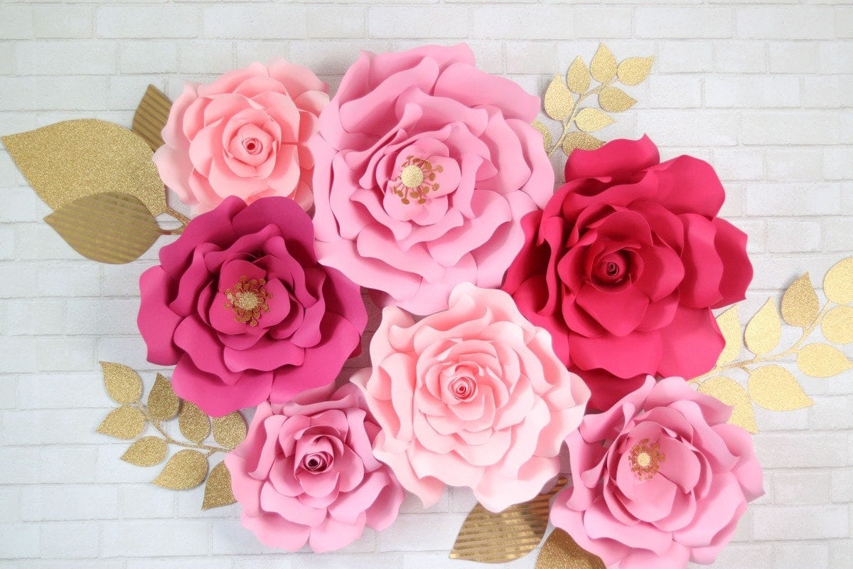 Download How to Make Large Paper Flowers By Hand or With a Cricut ...