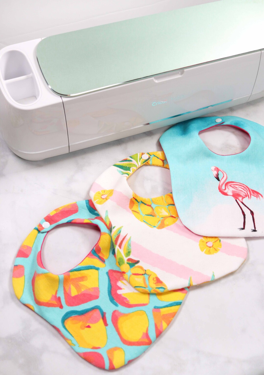 Cricut Maker Baby Bib Sewing Pattern - Sweet Red Poppy