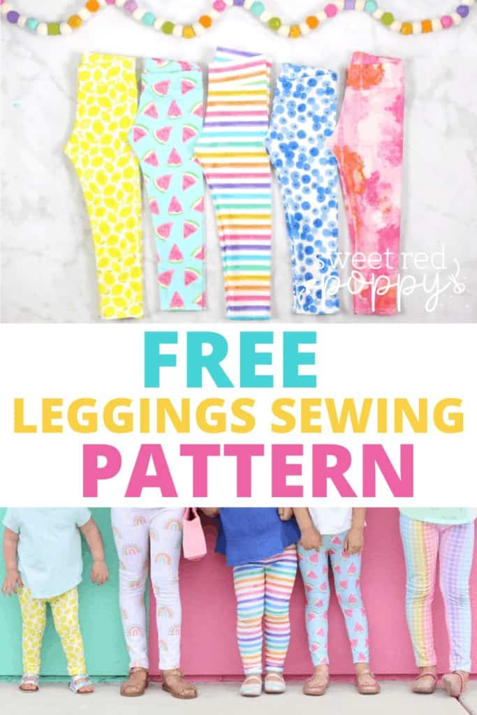 Kids Leggings Sewing Patterns, Digital Download Sewing Pattern