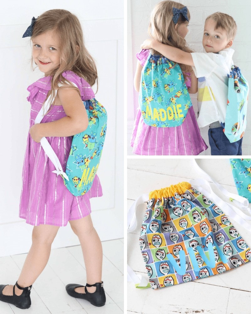 Sew an Easy DIY drawstring backpack - Elizabeth Made This