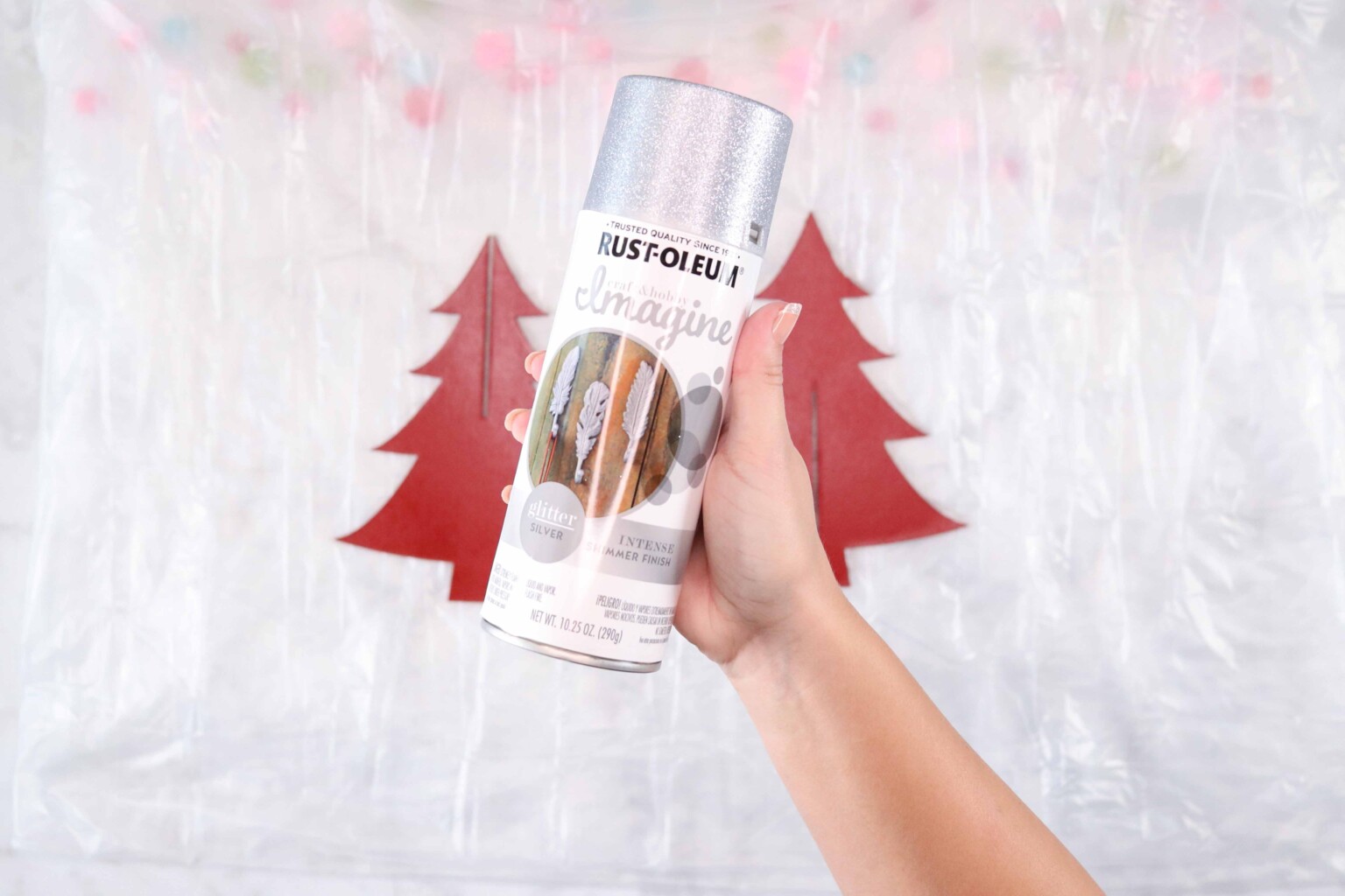 DIY Painted Christmas Trees JOANN Sweet Red Poppy