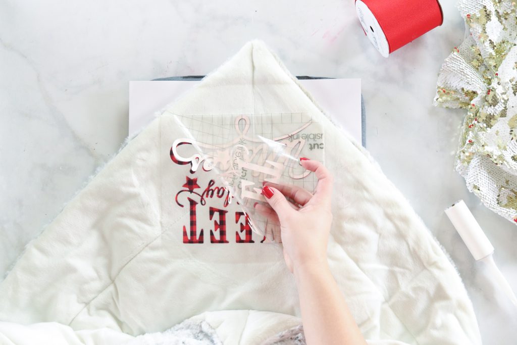 DIY Cricut Metal Infusible Ink Christmas Sign - Happily Ever After, Etc.