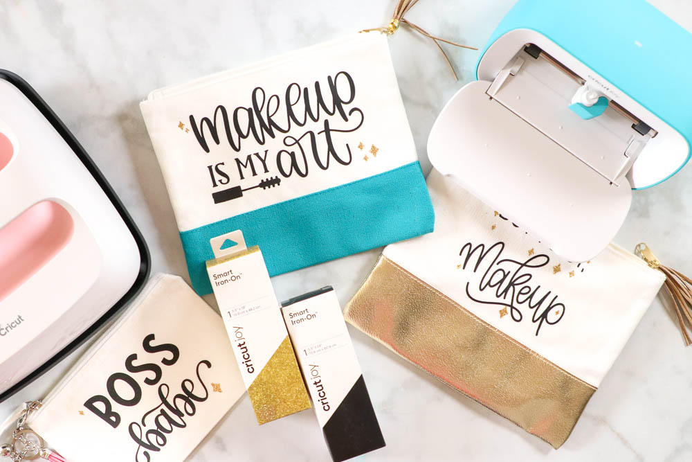 Darling Makeup Bags with Cricut Joy Smart Iron-on