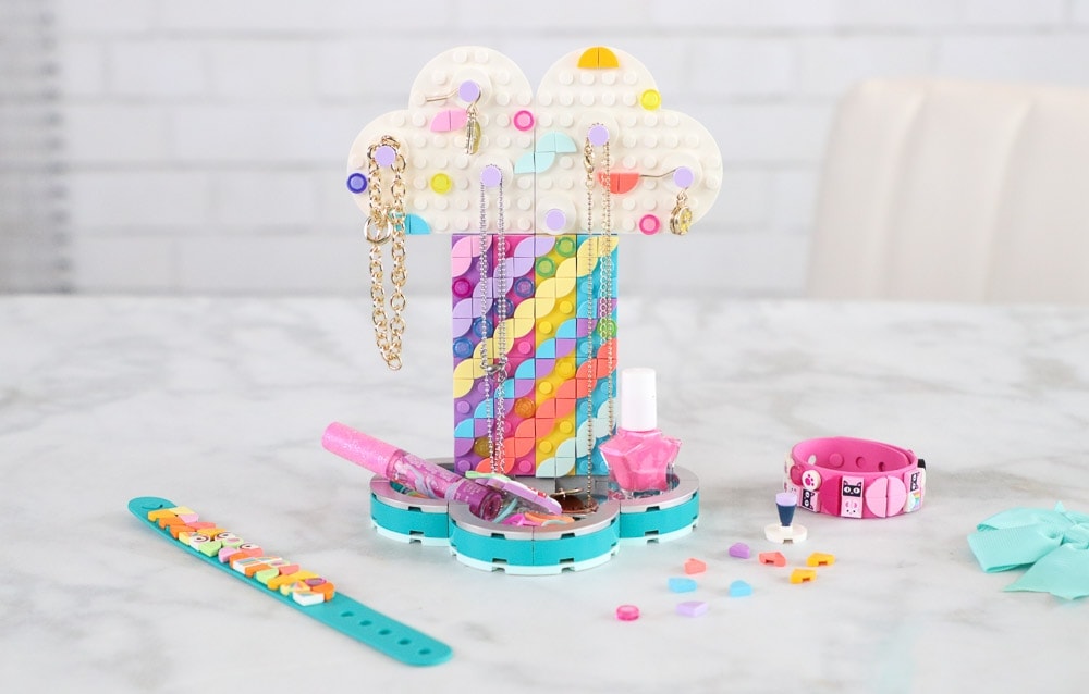 Lego dots rainbow jewelry stand hot sale