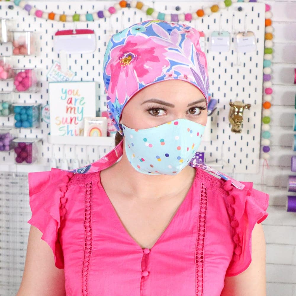 How to Make a Scrub Cap: FREE Sewing Pattern and Tutorial featured by top US sewing blog, Sweet Red Poppy