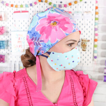 How to Make a Scrub Cap: FREE Sewing Pattern and Tutorial featured by top US sewing blog, Sweet Red Poppy