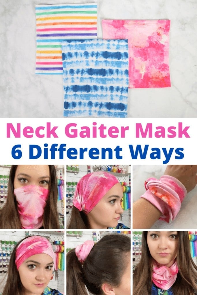 How to Make a Neck Gaiter Face Mask Sewing Tutorial featured by top US sewing blogger, Sweet Red Poppy.