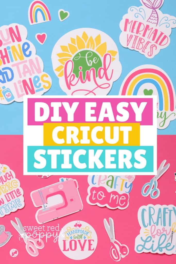 How to Make Stickers With Cricut For Beginners EASY  Print Then Cut DIY  Stickers With Cricut Maker 