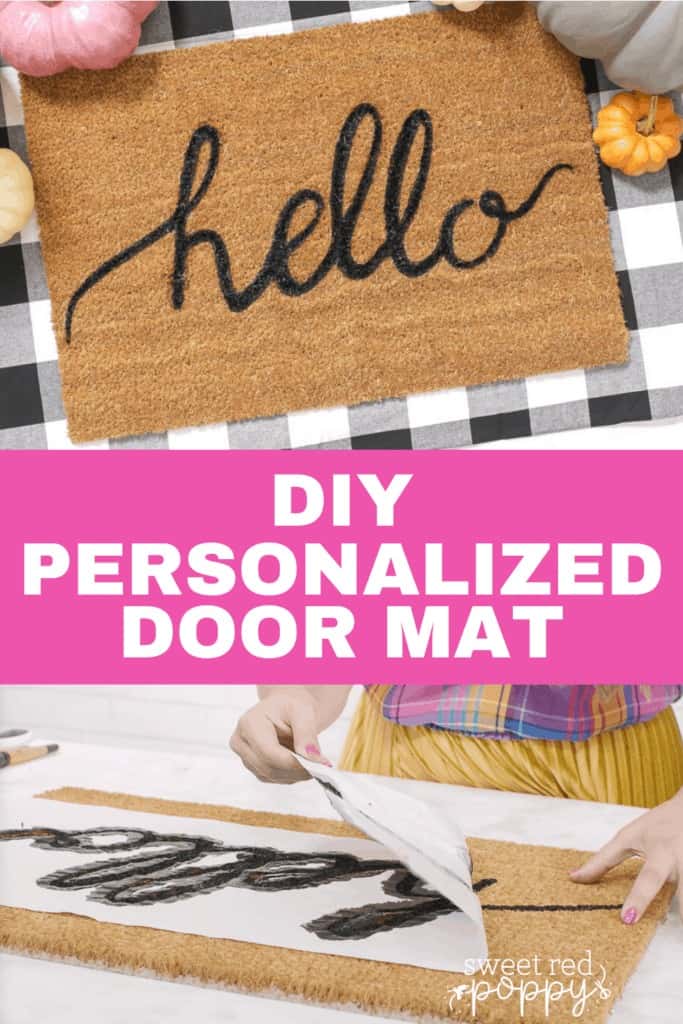 Halloween Doormat DIY With Free SVG File - Simple Made Pretty